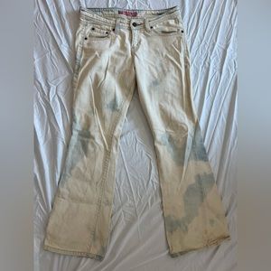 Levi Strauss low rise acid wash bootcut jeans